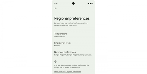 Android 14 language interface 