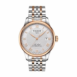 Tissot Men Silver-Toned Le Locle Powermatic 80 Swiss Automatic Analogue Watch T0064072203300