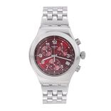 Swatch Men Maroon Swiss Made Chronograph Watch YVS456G
