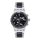Swatch Unisex Black Swiss Made Chronograph Watch YVS441G