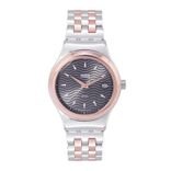 Swatch Unisex Gunmetal-Toned Swiss Made Analogue Watch YIS405G