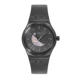 Swatch Men Black Swiss Made Analogue Watch YIB404