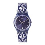 Swatch Unisex Navy Blue Swiss Analogue Watch GN413