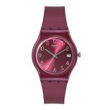 Swatch Unisex Burgundy Analogue Watch GR405