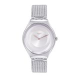 Swatch Unisex Silver-Toned Swiss Made Analogue Watch SYXS117M