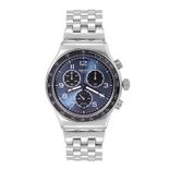 Swatch Men Navy Blue Swiss Made Chronograph Watch YVS423G
