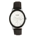 FOCE Men White Leather Analogue Watch FMW722GSL