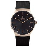 Obaku Men Black Analogue Watch V178GXVBMB