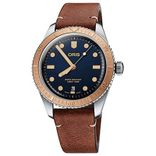 Oris Men Blue Analogue Leather Watch 01 733 7707 4355