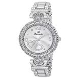 Buccachi Analouge Silver Dial Watch Water Resistant Silver Color Strap Watches for Women/Ladies/Girls