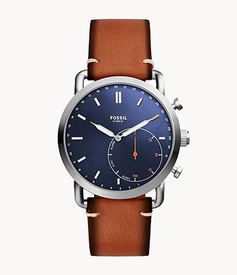 Fossil Men Brown & Blue Hybrid Smart Watch FTW1151