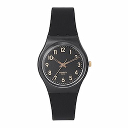 Swatch Unisex Black Swiss Made Analogue Watch GB274 Swatch Unisex Black Swiss Made Analogue Watch GB274