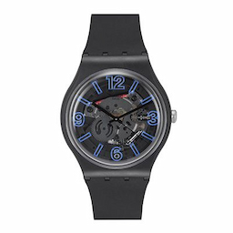 Swatch Unisex Black Swiss-Made Skeleton Analogue Watch SUOB165 Swatch Unisex Black Swiss-Made Skeleton Analogue Watch SUOB165