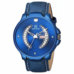 Montvitton Men Blue Analogue Watch MV11052 Montvitton Men Blue Analogue Watch MV11052