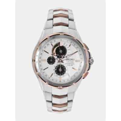 Seiko Men Off-White Solar Analogue Watch SSC560P9