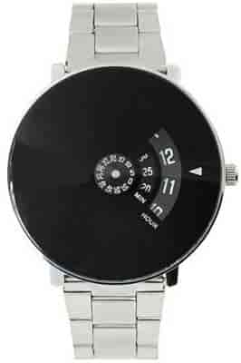Keepkart New Black Dial Stainless Still Strap For Couple And Boys And Girls Watch - For Men & Women
