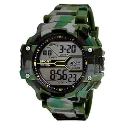 Grandson Army Print (Green & Grey)  Kids Digital Watch For Boys & Girls above 8 years of age.