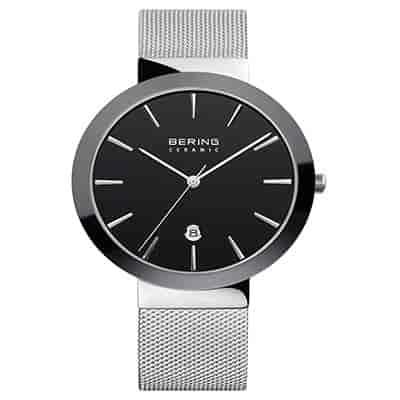 Bering Men Black Ceramic Sapphire Crystal Watches-11440-042