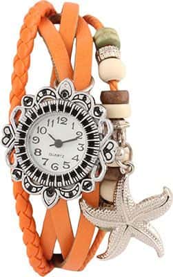 COSMIC ORANGE BRACELET WATCH HAVING  PENDENT MD 4 Watch - For Women