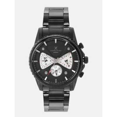 Men Black & White Colourblocked Analogue Watch DK12123-5