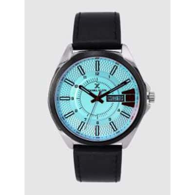 Men Blue Textured Analogue Watch DK12172-1