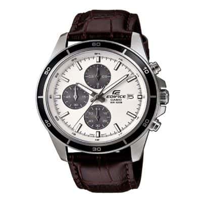 Edifice Men Silver Dial Chronograph Watch EFR-526L-7AVUDF - EX097