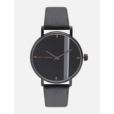 Unisex Black Analogue Watch MFB-PN-LW5489M-1
