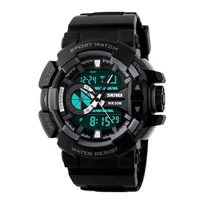 1117 Black Button Watch - For Men