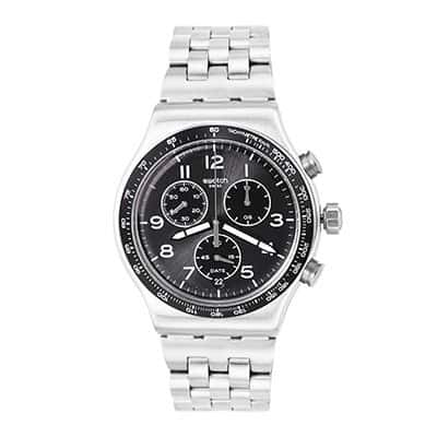 Men Black Swiss Made Chronograph Watch YVS465G
