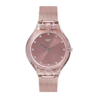 Unisex Rose Gold-Toned Swiss Made Analogue Watch SVOK107M