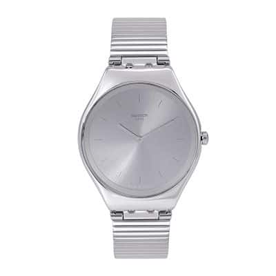 Unisex Silver-Toned Swiss Made Analogue Watch SYXS103GG