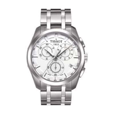 Men Silver-Toned Couturier Chronograph Analogue Watch T0356171103100