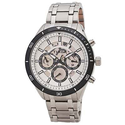 Men White Skeleton Chronograph Watch TWEG15215