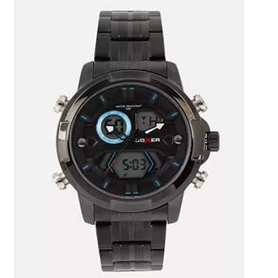 Men Black Analogue and Digital Watch BXBK007