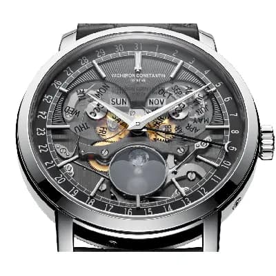Traditionnelle complete calendar openface 4020T/000G-B655 41 mm White Gold