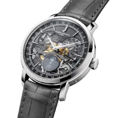 Traditionnelle complete calendar openface 4020T/000G-B655 41 mm White Gold