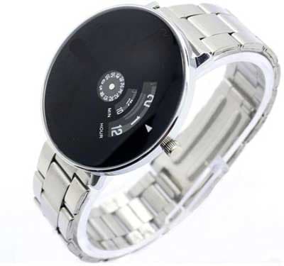 New Black Dial Stainless Still Strap For Couple And Boys And Girls Watch - For Men & Women