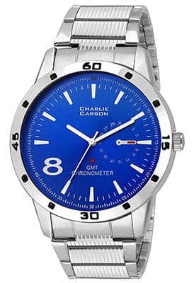 Carson Silver Chronograph Look Analog Watch For Mens-cc067m