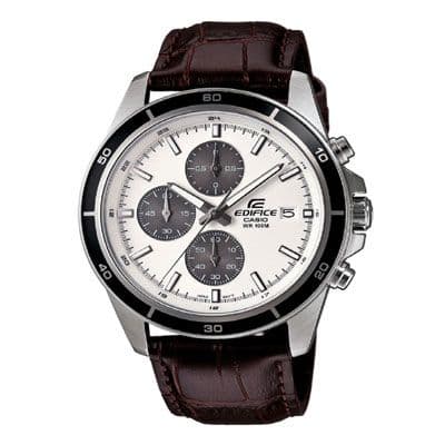 Edifice Men Silver Dial Chronograph Watch EFR-526L-7AVUDF - EX097