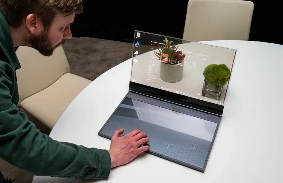 Lenovo Unveils Project Crystal: A Transparent Laptop Prototype at MWC 2024