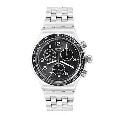 Men Black Swiss Made Chronograph Watch YVS465G