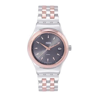 Unisex Gunmetal-Toned Swiss Made Analogue Watch YIS405G