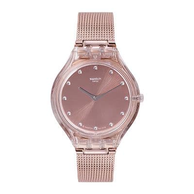 Unisex Rose Gold-Toned Swiss Made Analogue Watch SVOK107M