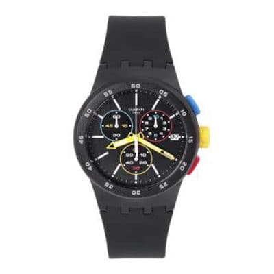 Unisex Black Chronograph Swiss Made Watch SUSB416