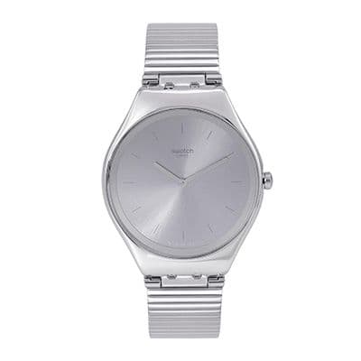 Unisex Silver-Toned Swiss Made Analogue Watch SYXS103GG