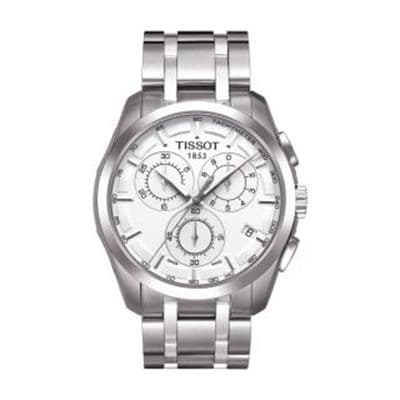 Men Silver-Toned Couturier Chronograph Analogue Watch T0356171103100