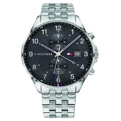 Grey Dial Silver Stainless Steel Strap Watch