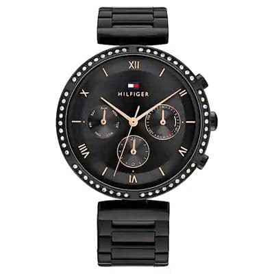 NCTH1782390 Black Dial Stainless Steel Strap Watch