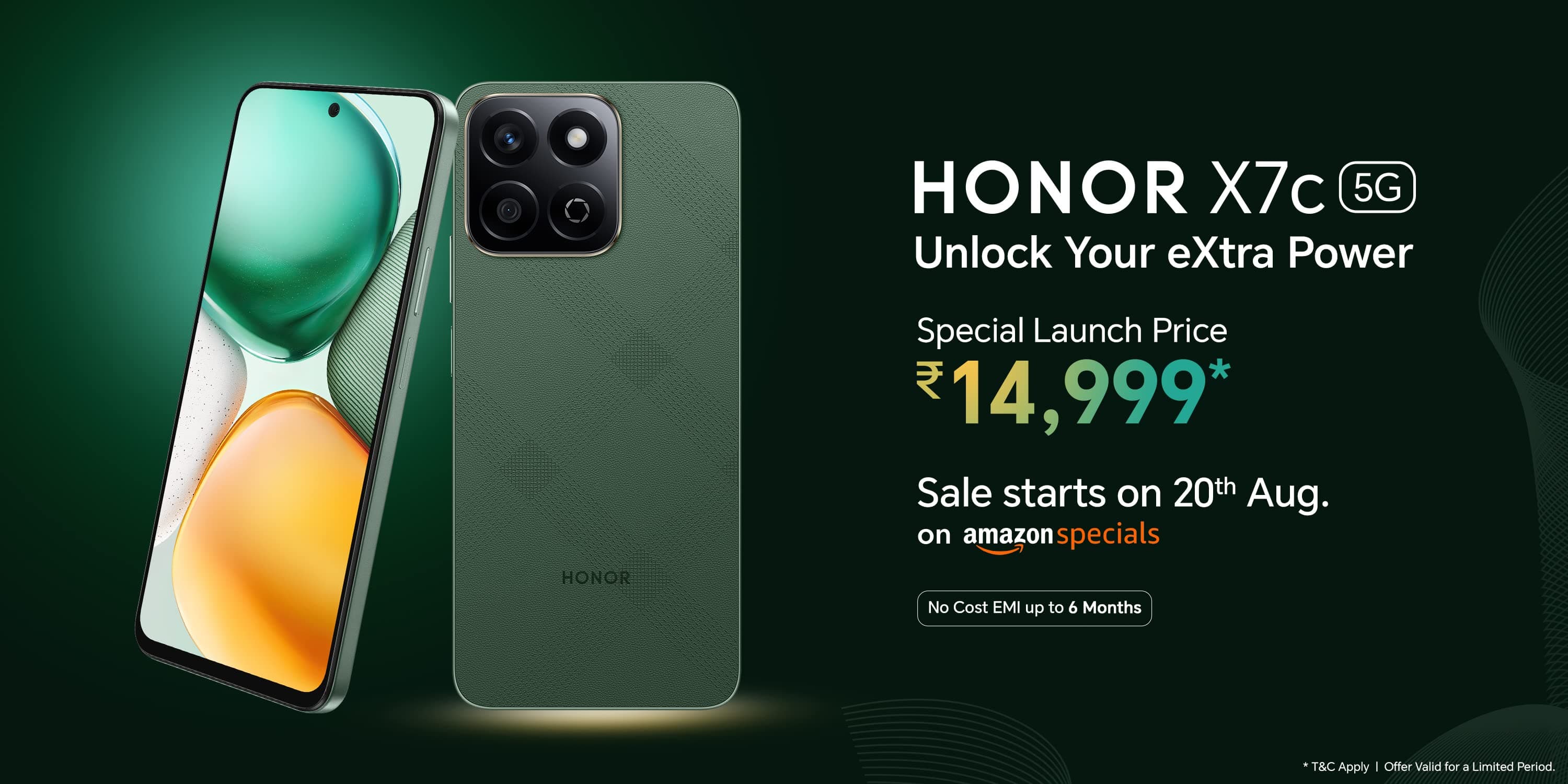 Honor x7c launch is just two days away.