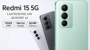 Redmi 15 5g will launch tomorrow.
